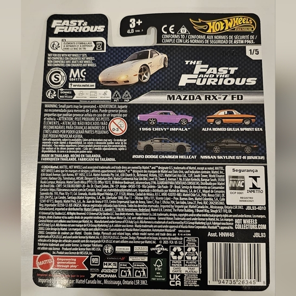 HOT WHEELS PREMIUM FAST & FURIOUS MAZDA RX-7 FD - Picture 2 of 3